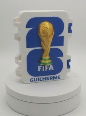 Caixinha Organizadora de Cromos Mundial 2026 - Personalizada com Nome