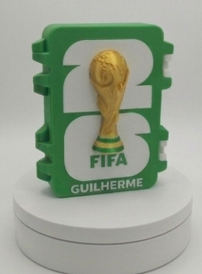 Caixinha Organizadora de Cromos Mundial 2026 - Personalizada com Nome