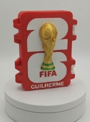 Caixinha Organizadora de Cromos Mundial 2026 - Personalizada com Nome