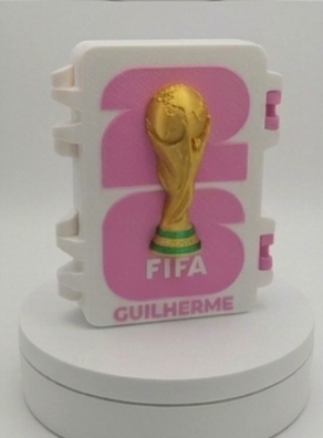 Caixinha Organizadora de Cromos Mundial 2026 - Personalizada com Nome
