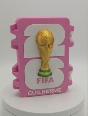 Caixinha Organizadora de Cromos Mundial 2026 - Personalizada com Nome