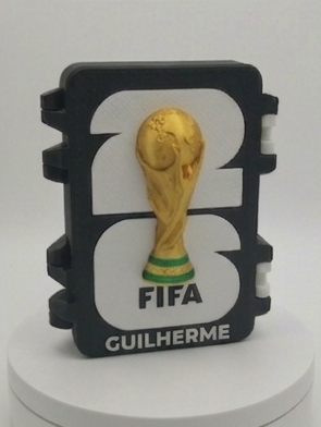 Caixinha Organizadora de Cromos Mundial 2026 - Personalizada com Nome