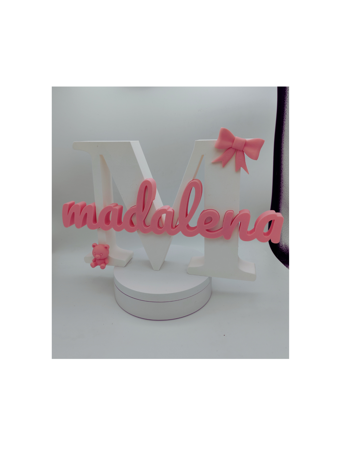 Nome Decorativo Personalizado em 3D com Inicial