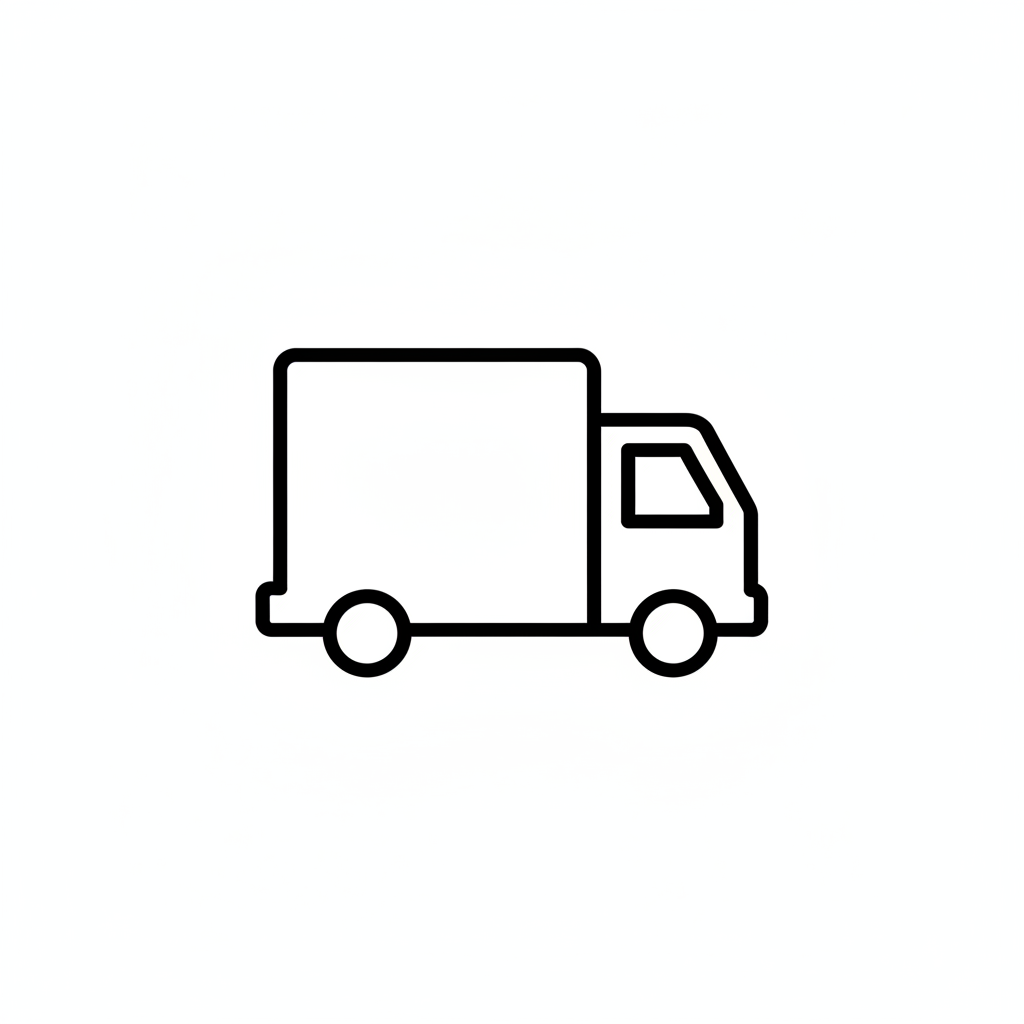 icon pequeno truck delivery black